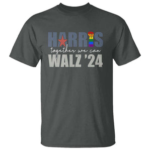 Harris Walz 2024 T Shirt Together We Can LGBTQ Rights TS09 Dark Heather Print Your Wear