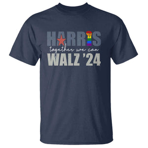 Harris Walz 2024 T Shirt Together We Can LGBTQ Rights TS09 Navy Print Your Wear