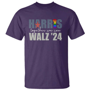 Harris Walz 2024 T Shirt Together We Can LGBTQ Rights TS09 Purple Print Your Wear