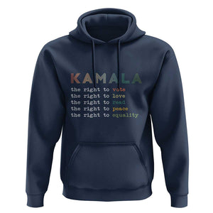 Harris Supporter Hoodie The Right To Vote Love Read Peace Equality Kamala LGBT Support TS09 Navy Print Your Wear