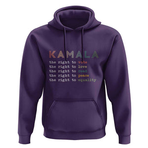 Harris Supporter Hoodie The Right To Vote Love Read Peace Equality Kamala LGBT Support TS09 Purple Print Your Wear