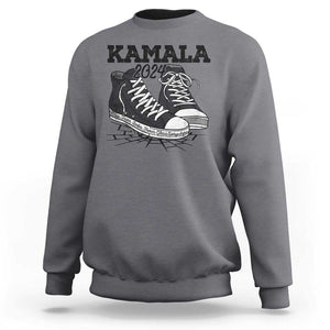 Harris Supporter Sweatshirt Wear Shoes Ladies There's Glass Everywhere Kamala 2024 TS09 Charcoal Print Your Wear