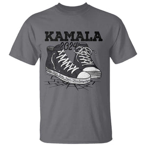 Harris Supporter T Shirt Wear Shoes Ladies There's Glass Everywhere Kamala 2024 TS09 Charcoal Print Your Wear