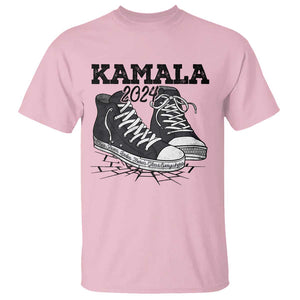 Harris Supporter T Shirt Wear Shoes Ladies There's Glass Everywhere Kamala 2024 TS09 Light Pink Print Your Wear