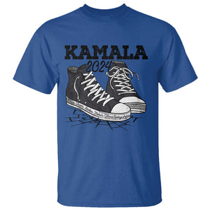 Harris Supporter T Shirt Wear Shoes Ladies There's Glass Everywhere Kamala 2024 TS09 Royal Blue Print Your Wear