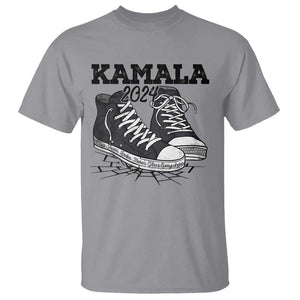 Harris Supporter T Shirt Wear Shoes Ladies There's Glass Everywhere Kamala 2024 TS09 Sport Gray Print Your Wear