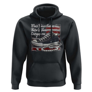 Kamala 2024 Wear Shoes Ladies Hoodie There's Glass Everywhere Harris Supporter TS09 Black Print Your Wear