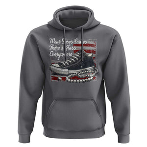 Kamala 2024 Wear Shoes Ladies Hoodie There's Glass Everywhere Harris Supporter TS09 Charcoal Print Your Wear