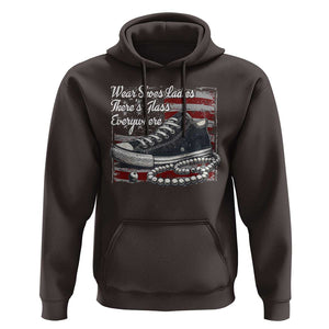 Kamala 2024 Wear Shoes Ladies Hoodie There's Glass Everywhere Harris Supporter TS09 Dark Chocolate Print Your Wear