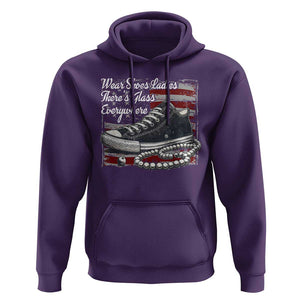 Kamala 2024 Wear Shoes Ladies Hoodie There's Glass Everywhere Harris Supporter TS09 Purple Print Your Wear