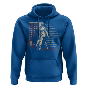 Harris Supporter Hoodie I Stand On Their Shoulders Kamala and Ruby Bridges Retro TS09 Royal Blue Print Your Wear