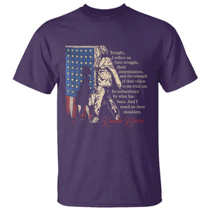 Harris Supporter T Shirt I Stand On Their Shoulders Kamala and Ruby Bridges Retro TS09 Purple Print Your Wear