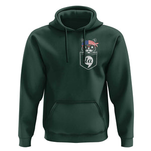 Harris Supporter Hoodie Comma-La Pocket American Cat Lady TS09 Dark Forest Green Print Your Wear