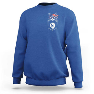 Harris Supporter Sweatshirt Comma-La Pocket American Cat Lady TS09 Royal Blue Print Your Wear