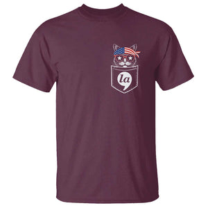 Harris Supporter T Shirt Comma-La Pocket American Cat Lady TS09 Maroon Print Your Wear