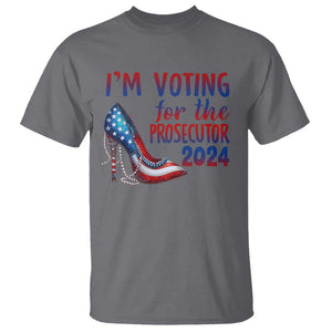 Harris Supporter T Shirt Im Voting For The Prosecutor Kamala 2024 TS09 Charcoal Print Your Wear