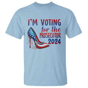 Harris Supporter T Shirt Im Voting For The Prosecutor Kamala 2024 TS09 Light Blue Print Your Wear