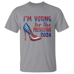 Harris Supporter T Shirt Im Voting For The Prosecutor Kamala 2024 TS09 Sport Gray Print Your Wear