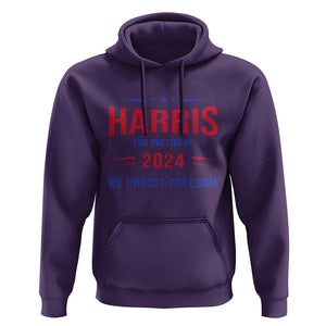 Harris For President Hoodie We Choose Freedom Kamala Support TS09 Purple Print Your Wear