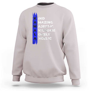 Harris Supporter Sweatshirt Kamala 2024 Kind Amazing Majestic Vote For Blue TS09 Ice Gray Print Your Wear