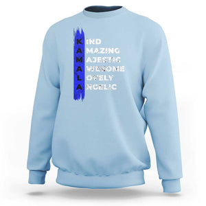 Harris Supporter Sweatshirt Kamala 2024 Kind Amazing Majestic Vote For Blue TS09 Light Blue Print Your Wear