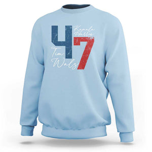 Harris Walz 2024 Sweatshirt Kamala Support America President 47 TS09 Light Blue Print Your Wear