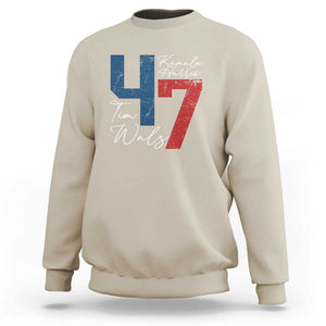 Harris Walz 2024 Sweatshirt Kamala Support America President 47 TS09 Sand Print Your Wear