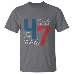 Harris Walz 2024 T Shirt Kamala Support America President 47 TS09 Charcoal Print Your Wear