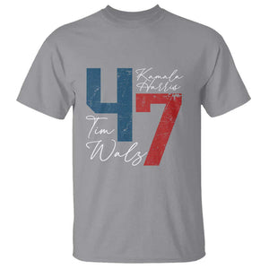 Harris Walz 2024 T Shirt Kamala Support America President 47 TS09 Sport Gray Print Your Wear