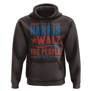 Harris Walz 2024 Hoodie For The People Kamala Supporter TS09 Dark Chocolate Print Your Wear