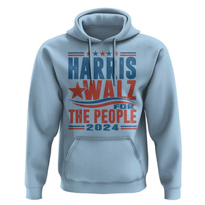 Harris Walz 2024 Hoodie For The People Kamala Supporter TS09 Light Blue Print Your Wear