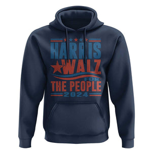 Harris Walz 2024 Hoodie For The People Kamala Supporter TS09 Navy Print Your Wear