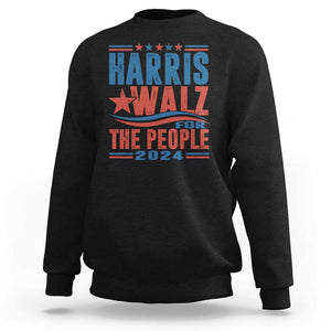 Harris Walz 2024 Sweatshirt For The People Kamala Supporter TS09 Black Print Your Wear