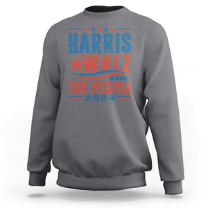 Harris Walz 2024 Sweatshirt For The People Kamala Supporter TS09 Charcoal Print Your Wear