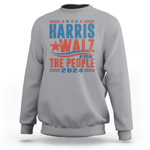 Harris Walz 2024 Sweatshirt For The People Kamala Supporter TS09 Sport Gray Print Your Wear