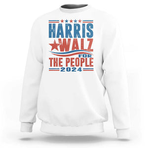 Harris Walz 2024 Sweatshirt For The People Kamala Supporter TS09 White Print Your Wear