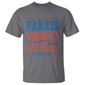 Harris Walz 2024 T Shirt For The People Kamala Supporter TS09 Charcoal Print Your Wear