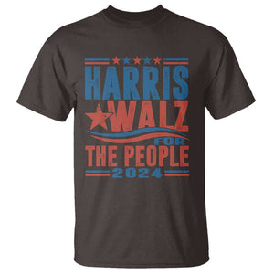 Harris Walz 2024 T Shirt For The People Kamala Supporter TS09 Dark Chocolate Print Your Wear