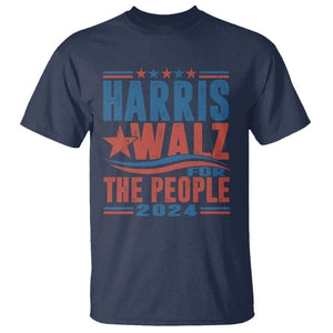 Harris Walz 2024 T Shirt For The People Kamala Supporter TS09 Navy Print Your Wear