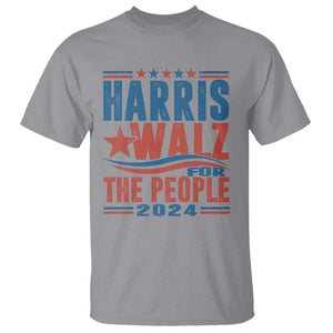 Harris Walz 2024 T Shirt For The People Kamala Supporter TS09 Sport Gray Print Your Wear