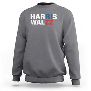 Funny Rizz Harris Walz Sweatshirt Kamala Support US President Election 2024 TS09 Charcoal Print Your Wear