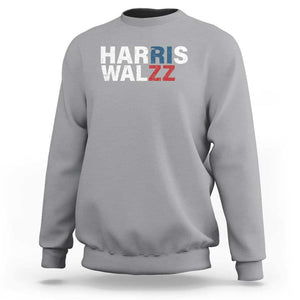 Funny Rizz Harris Walz Sweatshirt Kamala Support US President Election 2024 TS09 Sport Gray Print Your Wear