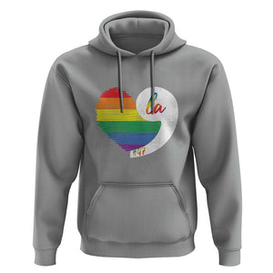 Harris Comma La Hoodie Kamala 2024 LGBT Rights Rainbow Heart TS09 Sport Gray Print Your Wear