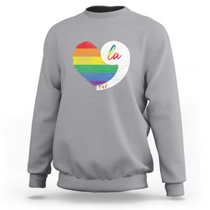 Harris Comma La Sweatshirt Kamala 2024 LGBT Rights Rainbow Heart TS09 Sport Gray Print Your Wear