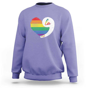 Harris Comma La Sweatshirt Kamala 2024 LGBT Rights Rainbow Heart TS09 Violet Print Your Wear