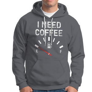 I Need Coffee Funny Coffee Meter Battery Hoodie TS09 Charcoal Printyourwear