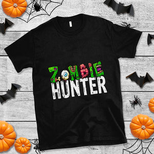 Zombie Hunter Eye Brain Hunting Halloween Costume T Shirt TS09 Dark Heather Printyourwear