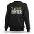 Zombie Hunter Eye Brain Hunting Halloween Costume Sweatshirt TS09 Dark Heather Printyourwear