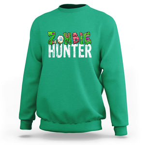 Zombie Hunter Eye Brain Hunting Halloween Costume Sweatshirt TS09 Printyourwear