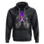 Just Breathe Purple Ribbon CF Cystic Fibrosis Awareness Hoodie TS09 Black Printyourwear